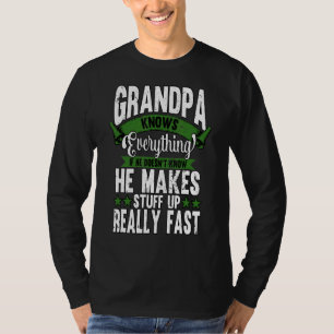 Mens Grandpa Knows Everything Father Father's Day T-Shirt