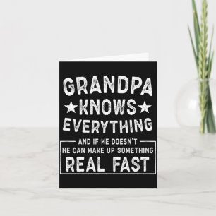 Mens grandpa knows everything funny vintage card
