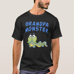 Mens Grandpa Monster shirt Birthday Family Monster