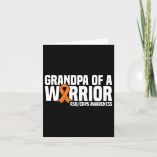 Mens Grandpa Of A Warrior Orange Ribbon Rsdcrps Aw Card
