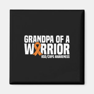 Mens Grandpa Of A Warrior Orange Ribbon Rsdcrps Aw Magnet