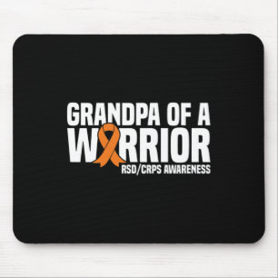 Mens Grandpa Of A Warrior Orange Ribbon Rsdcrps Aw Mouse Mat