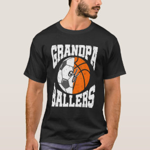 Mens Grandpa Of Ballers Ball Grandfather Basketbal T-Shirt