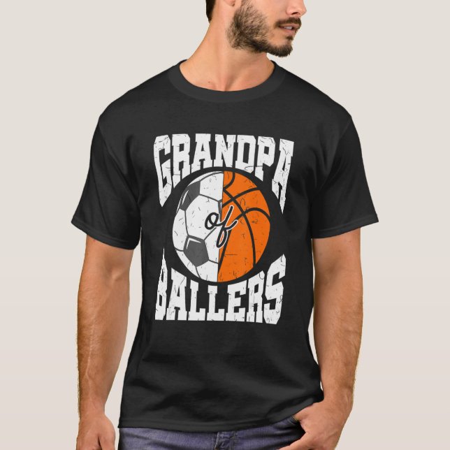Mens Grandpa Of Ballers Ball Grandfather Basketbal T-Shirt (Front)