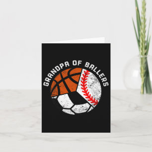 Mens Grandpa Of Byllers Fun Bysebyll Soccer Bysket Card