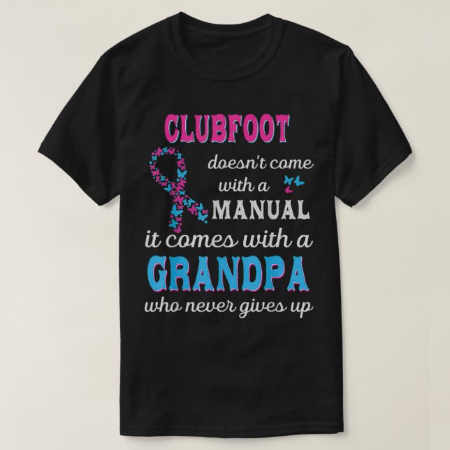 Mens Grandpa of Clubfoot AWARENESS  Clubfoot AWARE T-Shirt (Design Front)