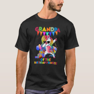 Mens Grandpa Of The Birthday Princess Dabbing Unic T-Shirt