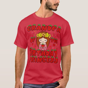 Mens Grandpa of the Birthday Princess Strawberry T-Shirt
