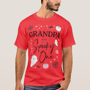 Mens Grandpa of the Spooky One Girl First Birthday T-Shirt