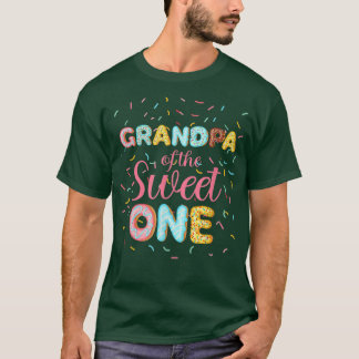 Mens Grandpa Of The Sweet One1st Bday Donut Dada C T-Shirt