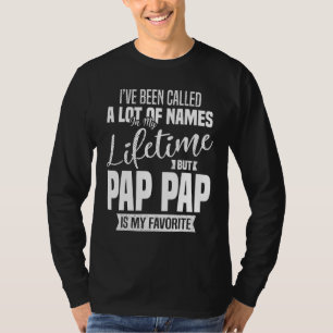 Mens Grandpa Pap Pap Quotes Fathers Day T-Shirt