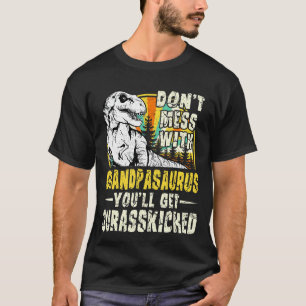 Mens Grandpa Rex Saurus Papasaurus Dinosaurs Men F T-Shirt