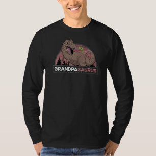 Mens Grandpa Saurus One Grandchild Funny Rex Grand T-Shirt