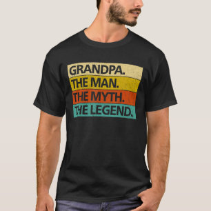 Mens GRANDPA THE MAN THE MYTH THE LEGEND Father's T-Shirt