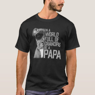 Mens Grandpas In A World Full Be A Papa Pitbull Da T-Shirt