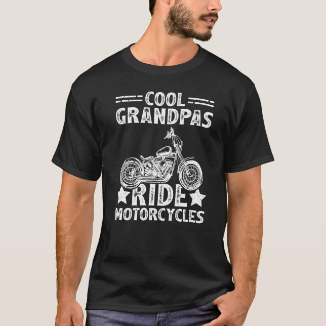 Mens Grandpas Ride Motorcycles  Biker Grandpa Fath T-Shirt (Front)