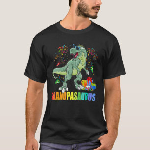 Mens Grandpasaurus Birthday Rex Dinosaur Grandpa S T-Shirt
