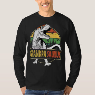 Mens Grandpasaurus Rex Dinosaur Grandpa Saurus Fa T-Shirt