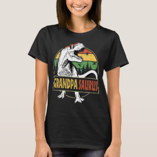 Mens Grandpasaurus Rex Dinosaur Grandpa Saurus Fa T-Shirt