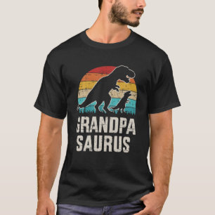 Mens Grandpasaurus Vintage Dinosaur For Grandpa Fr T-Shirt