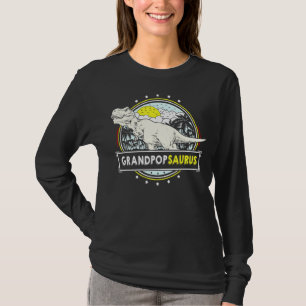 Mens Grandpop From Grandchildren Men Trex Grandpo T-Shirt