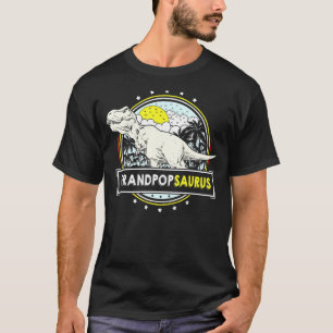Mens Grandpop From Grandchildren Men Trex Grandpo T-Shirt