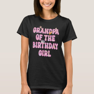 Mens Granpa Of The Birthday Girl Cat Themed Cat B T-Shirt