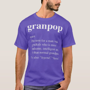 Mens Granpop Definition Funny Noun Grandpa Defined T-Shirt