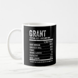 Mens Grant Nutrition Personalised Name Shirt Funny Coffee Mug