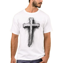 Men's Graphic Christian Cross Tee Shirt
