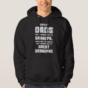 Mens Great Dads Get Promoted To Grandpa Grandfathe Hoodie