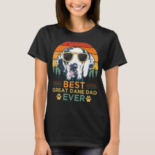 Mens Great Dane Dog Vintage Best Great Dane Dad T-Shirt