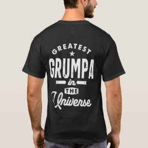 Mens Greatest Grumpa In The Universe Grandpa Gift T-Shirt