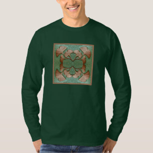 Men's green long sleeve Gingko T-shirt