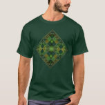 Men's Green Sierpinski Triangle Fun T shirt<br><div class="desc">Beautiful rendering of Sierpinski sieve fractal in green.  Customisable to other colours.  I would recommend the upgrade to American Apparel shirt.  I've had good experiences with their sizing and wear.</div>