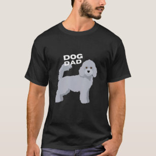 Mens Grey Poodle Dog Dad Man T-Shirt