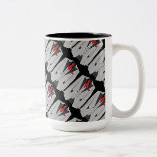 Men's Grey Suit and Red Tie Coffee Mug