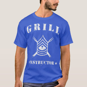 Mens Grill Instructor Sergeant BBQ Father`s Day gi T-Shirt