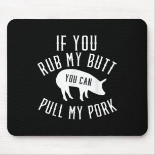 Mens Grilling T Shirt Funny Gift Pork Bbq Smoker G Mouse Mat