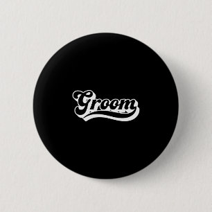 Mens groom bachelor party for men matching crew 6 cm round badge