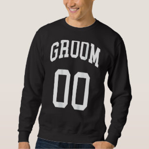 Mens Groom Bachelor Party Throwback Sporty Wedd Sweatshirt