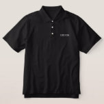 Mens Groom Classic Polo Shirt<br><div class="desc">Classic polo shirt for the Groom shown in black with white embroidered letters.
Customise this item or buy as shown.</div>