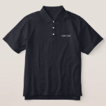 Mens Groom Classic Polo Shirt<br><div class="desc">Classic polo shirt for the Groom shown in navy with white embroidered letters.</div>