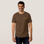 Men's Groom Embroidered T-Shirt<br><div class="desc">For the Groom shown is a black colour t-shirt to relax in. Embroidered text on the front left chest area.
Customise this item or buy as shown.</div>
