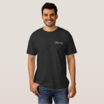 Men's Groom Embroidered T-Shirt<br><div class="desc">For the Groom shown is a charcoal heather colour t-shirt to relax in. White embroidered text on the front left chest area.
Customise this item or buy as shown.</div>