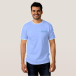 Men's Groom Embroidered T-Shirt<br><div class="desc">For the Groom shown is a blue colour t-shirt to relax in. Blue embroidered text on the front left chest area.
Customise this item or buy as shown.</div>
