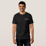 Men's Groom Embroidered T-Shirt<br><div class="desc">For the Groom shown is a black colour t-shirt to relax in. White embroidered text on the front left chest area.
Customise this item or buy as shown.</div>