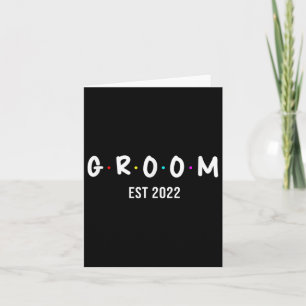 Mens Groom Est 2022, Wedding Bridal Bachelorette P Card