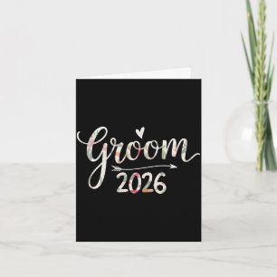 Mens groom est 2026 married wedding groom party card
