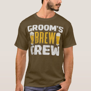 Mens Groom Groomsmen Bachelor Party Beer Drinking  T-Shirt